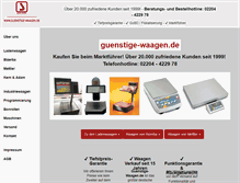 Tablet Screenshot of guenstige-waagen.de